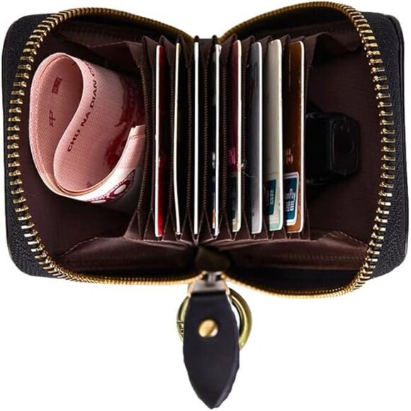 New Vintage Full Top Grain Leather Wallet RFID Blocking Multi Card Case - Picture 6 of 6